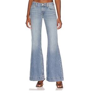 RE/DONE 70's Low Rise Bell Bottom Jeans Lake Blue Fade‎ Y2K Hippie Sz 31 NWT